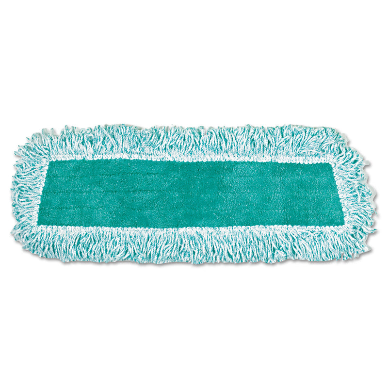 Rubbermaid Standard Microfiber Dust Mop With Fringe, Cut-End, 18 X 5, Green - RCPQ408GRE