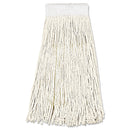 Boardwalk Mop Head, Premium Saddleback Head, Cotton Fiber, 24Oz, White, 12/Carton - BWK324C
