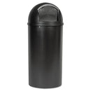 Rubbermaid Marshal Classic Container, Round, Polyethylene, 25 Gal, Brown - RCP817088BRO