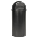 Rubbermaid Marshal Classic Container, Round, Polyethylene, 15 Gal, Brown - RCP816088BRO