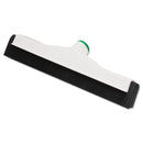 Unger Sanitary Standard Floor Squeegee, 18" Wide Blade, White Plastic/Black Rubber - UNGPM45A