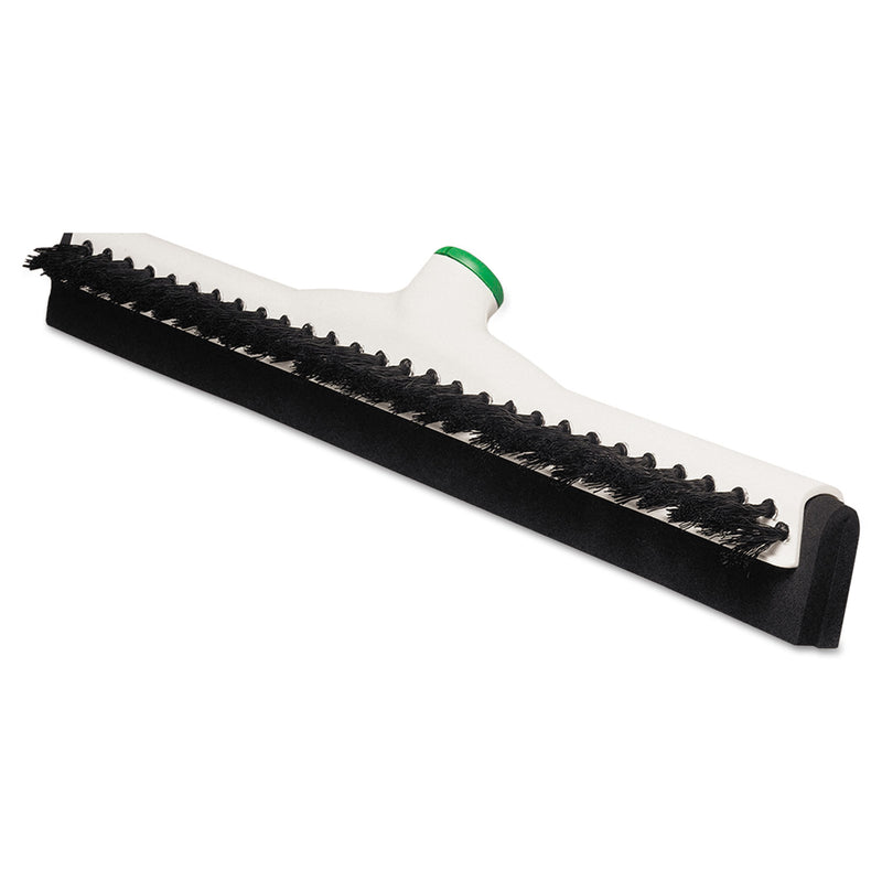 Unger Sanitary Brush W/Squeegee, 18" Brush, Moss Handle - UNGPB45A