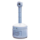Justrite Smokers Cease-Fire Cigarette Receptacle, 4 Gal, 16.5 Dia X 38.5H, Pewter Gray - JUS26800