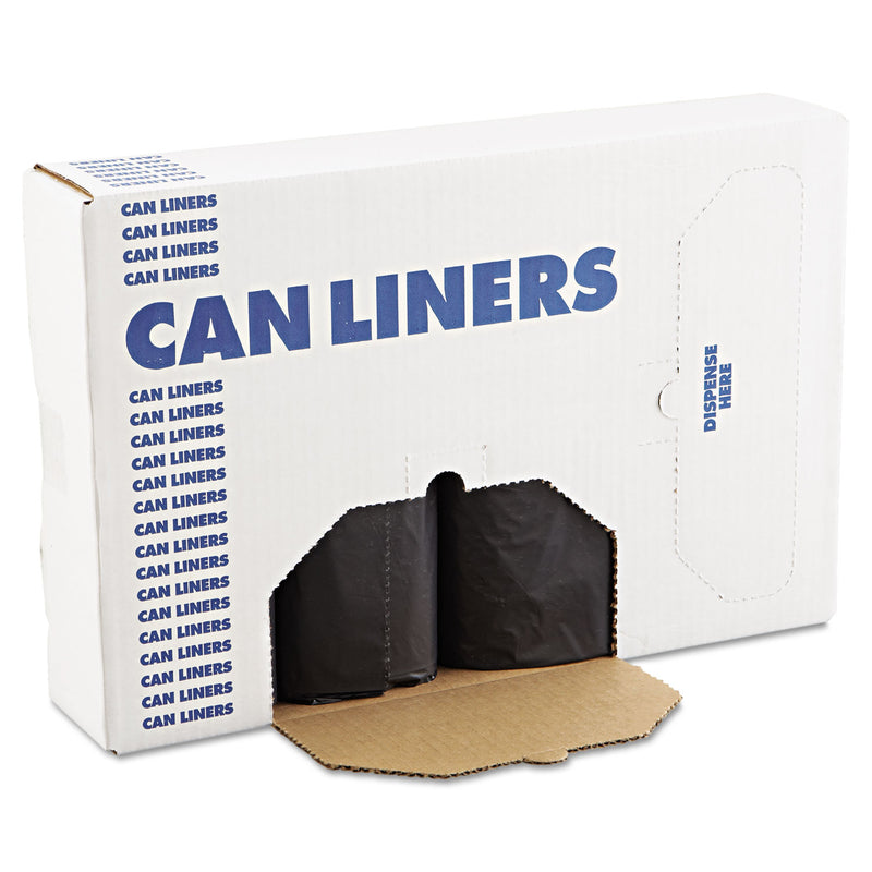 Boardwalk Low Density Repro Can Liners, 56 Gal, 1.2 Mil, 43" X 47", Black, 100/Carton - BWK518