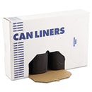 Boardwalk High-Density Can Liners, 60 Gal, 14 Microns, 38" X 58", Black, 200/Carton - BWK385817BLK