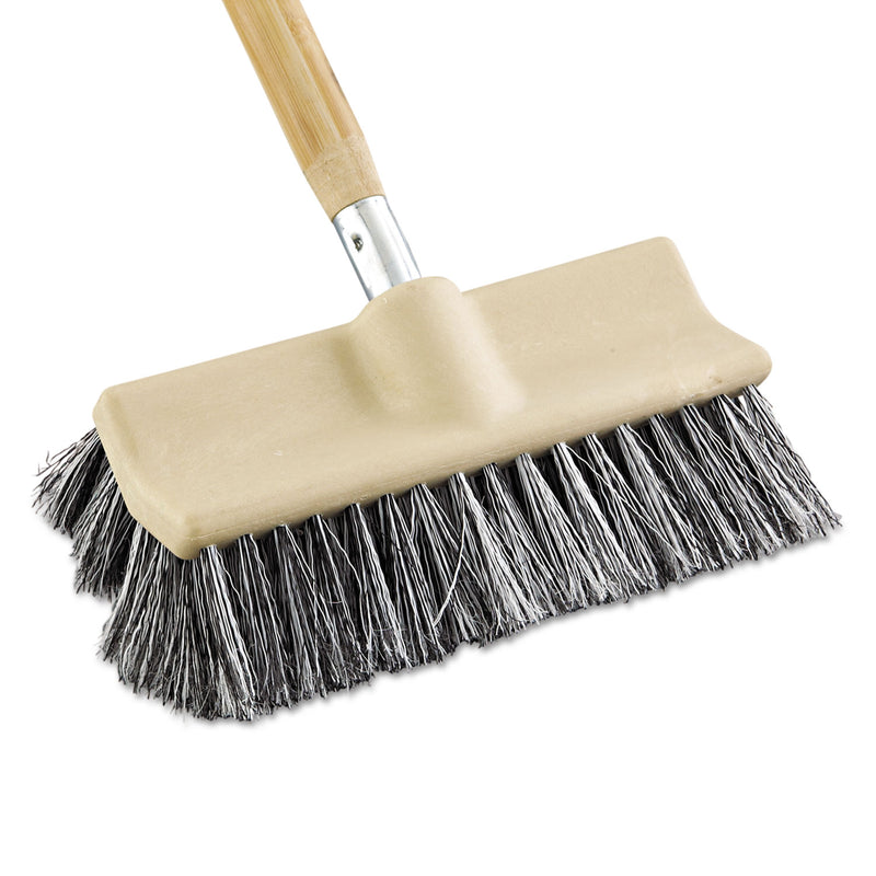 Boardwalk Dual-Surface Vehicle Brush, 10" Long, Brown - BWK8420