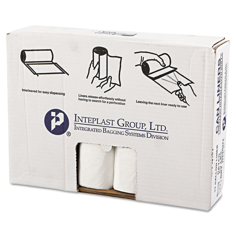 Inteplast High-Density Commercial Can Liners Value Pack, 33 Gal, 14 Microns, 33