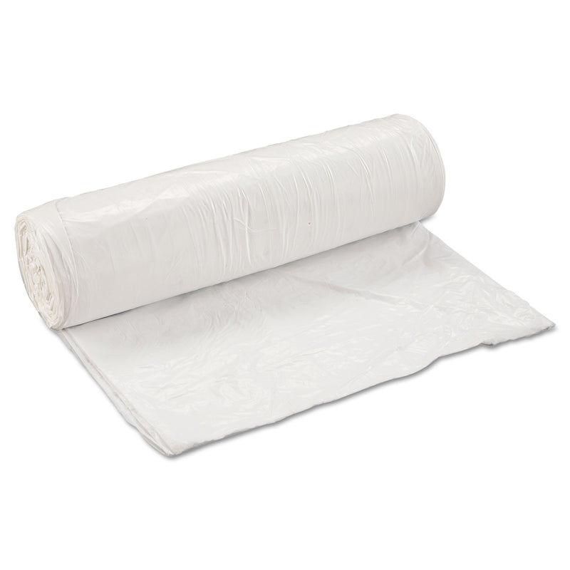 Inteplast Low-Density Commercial Can Liners, 56 Gal, 0.8 Mil, 43" X 47", White, 100/Carton - IBSSL4347XHW