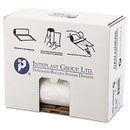 Inteplast Low-Density Commercial Can Liners, 45 Gal, 0.8 Mil, 40" X 46", White, 100/Carton - IBSSL4046XHW
