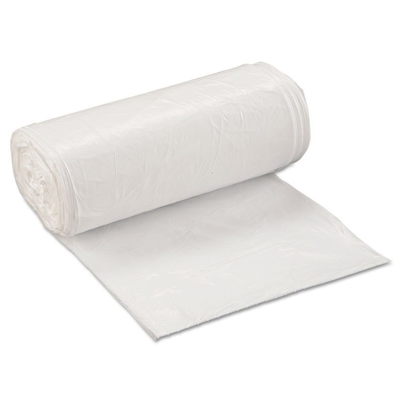 Inteplast Low-Density Commercial Can Liners, 16 Gal, 0.5 Mil, 24" X 32", White, 500/Carton - IBSSL2432XHW