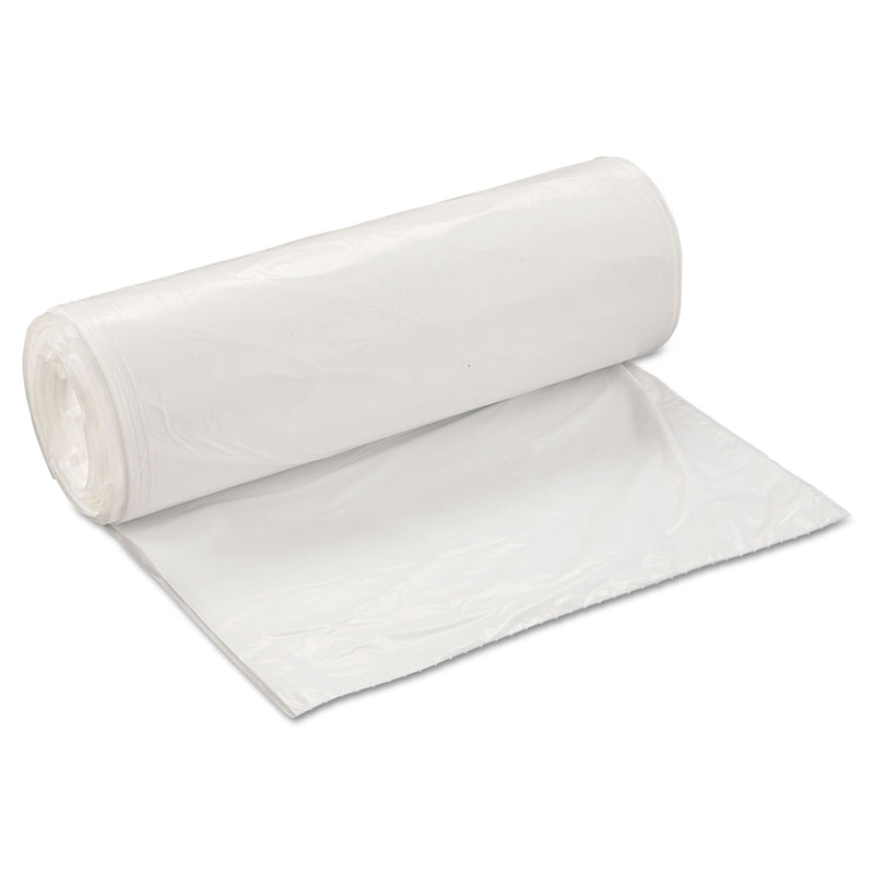 Inteplast Low-Density Commercial Can Liners, 60 Gal, 0.7 Mil, 38" X 58", White, 100/Carton - IBSSL3858XHW2