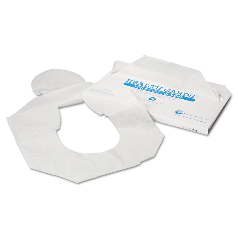 Hospeco Health Gards Toilet Seat Covers, Half-Fold, White, 250/Pack, 4 Packs/Carton - HOSHG1000