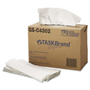 Hospeco Taskbrand Glass & Surface Wipers, 4Ply, 9.75 X 16.75, White, 150/Box, 6 Bx/Ct - HOSNE025IDW