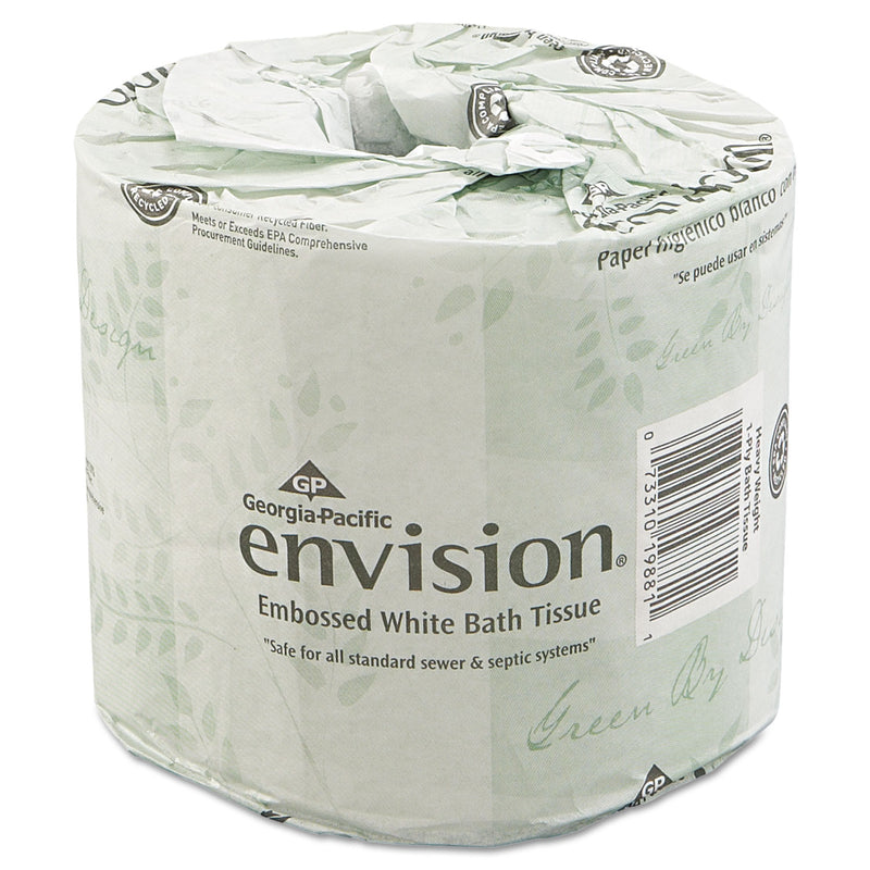 Georgia-Pacific Bathroom Tissue, Septic Safe, 2-Ply, White, 550 Sheets/Roll, 80 Rolls/Carton - GPC1988001