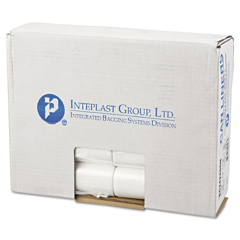Inteplast High-Density Commercial Can Liners, 10 Gal, 6 Microns, 24