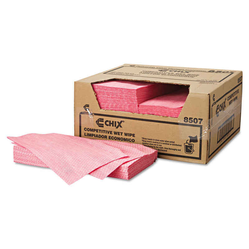 Chix Wet Wipes, 11 1/2 X 24, White/Pink, 200/Carton - CHI8507