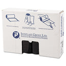 Inteplast High-Density Interleaved Commercial Can Liners, 33 Gal, 16 Microns, 33" X 40", Black, 250/Carton - IBSS334016K