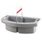 Rubbermaid Maid Caddy, 2-Compartment, 16W X 9D X 5H, Gray - RCP2649GRA