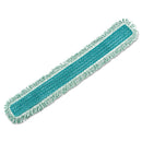 Rubbermaid Hygen Dust Mop Heads With Fringe, Green, 48", Microfiber - RCPQ449