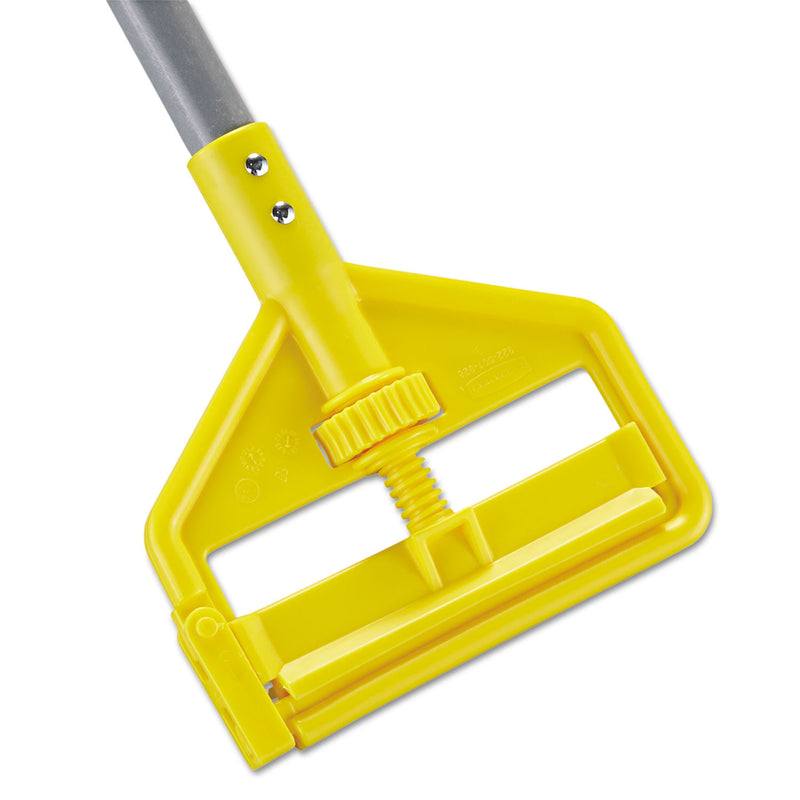 Rubbermaid Invader Aluminum Side-Gate Wet-Mop Handle, 1 Dia X 54, Gray/Yellow - RCPH135