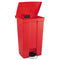 Rubbermaid Indoor Utility Step-On Waste Container, Rectangular, Plastic, 23 Gal, Red - RCP6146RED