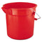 Rubbermaid Brute Round Utility Pail, 14Qt, Red - RCP2614RED