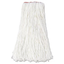 Rubbermaid Premium Cut-End Rayon Mop Head, 16Oz, White, 1" Orange Band, 12/Carton - RCPF416WHI