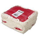 Rubbermaid Web Foot Wet Mop, Cotton/Synthetic, White, Large, 5" Red Headband, 6/Carton - RCPA153WHI