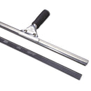 Unger Ergotec Replacement Squeegee Blades, 18" Wide, Black Rubber, Soft, 12/Pack - UNGRT45