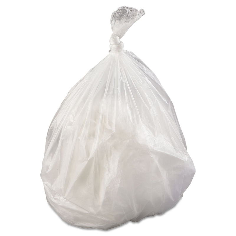 Inteplast High-Density Interleaved Commercial Can Liners, 45 Gal, 17 Microns, 40" X 48", Clear, 250/Carton - IBSS404817N