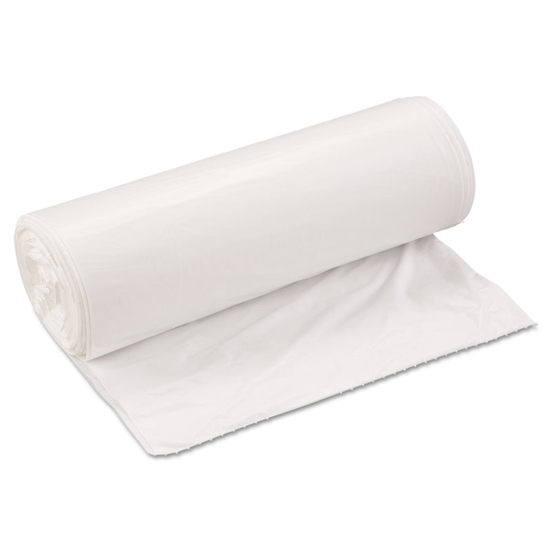 Inteplast Low-Density Commercial Can Liners, 33 Gal, 0.8 Mil, 33" X 39", White, 150/Carton - IBSSL3339XHW