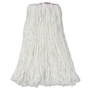 Rubbermaid Premium Cut-End Rayon Mop Head, 24Oz, White, 1" Orange Band, 12/Carton - RCPF41812