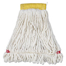 Rubbermaid Web Foot Wet Mop Head, Shrinkless, Cotton/Synthetic, White, Small, 6/Carton - RCPA251WHI