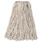 Rubbermaid Premium Cut-End Cotton Wet Mop Head, 16Oz, White, 1" Orange Band, 12/Carton - RCPF11612