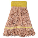 Boardwalk Super Loop Wet Mop Head, Cotton/Synthetic Fiber, 5" Headband, Small Size, Orange, 12/Carton - BWK501OR