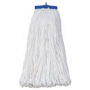 Boardwalk Mop Head, Economical Lie-Flat Head, Rayon Fiber, 20Oz, White, 12/Carton - BWK720R