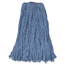 Rubbermaid Cotton/Synthetic Cut-End Blend Mop Head, 24Oz, 1" Band, Blue, 12/Carton - RCPF51812BLU