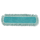 Rubbermaid Hygen Microfiber Fringed Dust Mop Pad, 24W X 9D, Green - RCPQ42600GR00