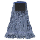 Boardwalk Mop Head, Loop-End, Cotton With Scrub Pad, Large, 12/Carton - BWK903BL