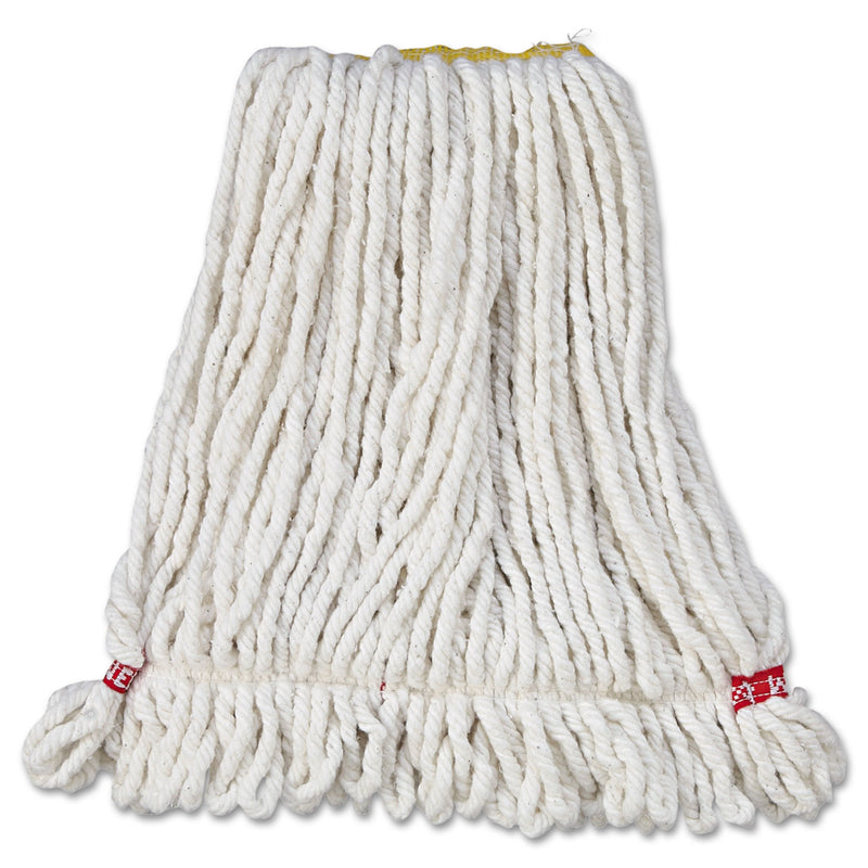 Rubbermaid Web Foot Wet Mop Head, Shrinkless, White, Small, Cotton/Synthetic, 6/Carton - RCPA211WHI