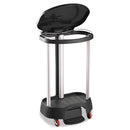 Rubbermaid Premium Step-On Linen Hamper, 30 Gal, 20.38W X 22.25D X 37.88H, Aluminum/Plastic, Black - RCP6300BLA