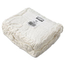 Rubbermaid Economy Cut-End Rayon Mop Head, 24Oz, 1" Band, White, 12/Carton - RCPV418