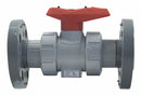 Georg Fischer Ball Valve, CPVC, Inline True Union, 2-Piece, Pipe Size 4 in, Connection Type Flanged x Flanged - 163546590