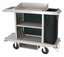Rubbermaid Gray, Housekeeping Cart, Overall Length 61 3/4 in, Overall Width 23 1/8 in - 1969596