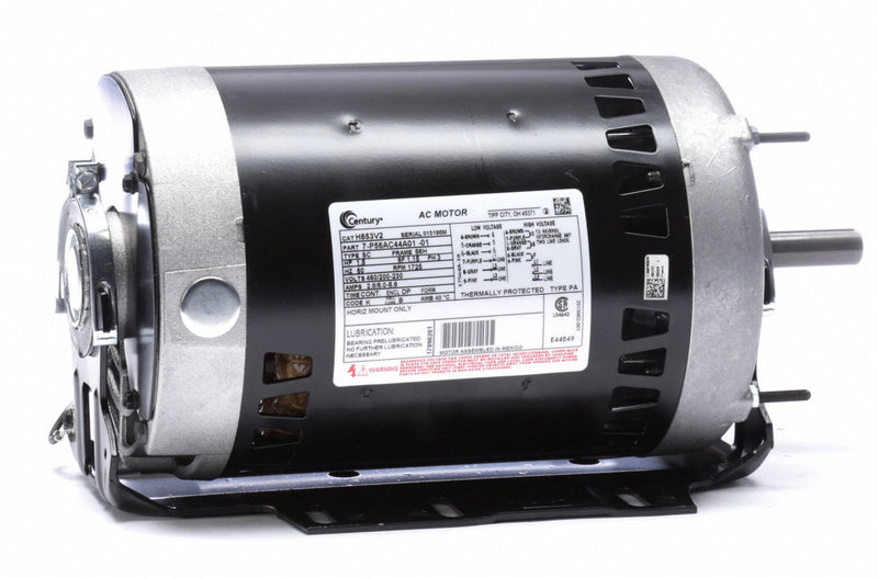 Century 1 1/2 HP Belt Drive Motor, 3-Phase, 1725 Nameplate RPM, 200-230/460 Voltage, Frame 56H - H853V2