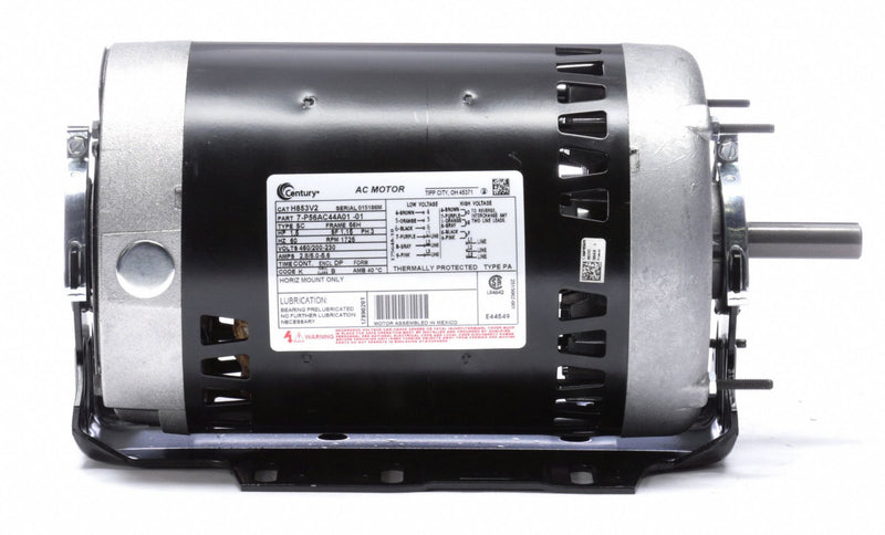 Century 1 1/2 HP Belt Drive Motor, 3-Phase, 1725 Nameplate RPM, 200-230/460 Voltage, Frame 56H - H853V2