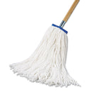 Boardwalk Mop Head, Economical Lie-Flat Head, Rayon Fiber, 20Oz, White, 12/Carton - BWK720R