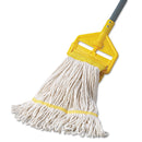 Boardwalk Super Loop Wet Mop Head, Cotton/Synthetic Fiber, 5" Headband, Small Size, White, 12/Carton - BWK501WH