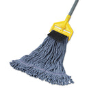 Boardwalk Mop Head, Loop-End, Cotton With Scrub Pad, Large, 12/Carton - BWK903BL