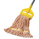 Boardwalk Super Loop Wet Mop Head, Cotton/Synthetic Fiber, 5" Headband, Small Size, Orange, 12/Carton - BWK501OR